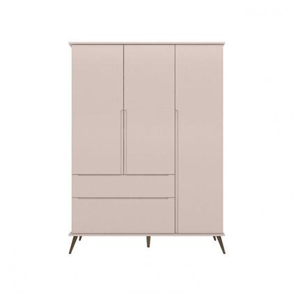 Imagem de Conjunto Quarto Infantil com Guarda-roupa 3 Portas e Cômoda com Sapateira Melinda 100% Mdf Rosa