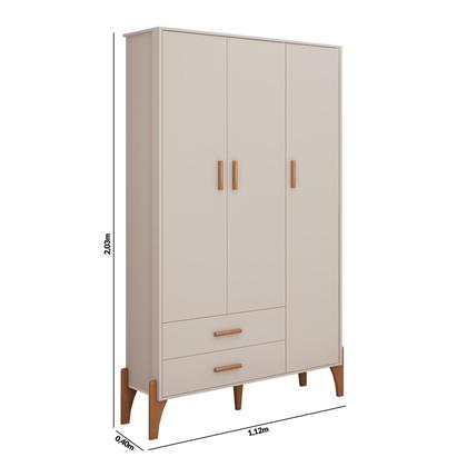 Imagem de Conjunto Quarto Infantil Completo Iris 100% MDF-Roupeiro-Cômoda-Berço-Moveis Estrela