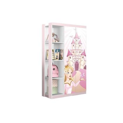 Imagem de Conjunto Quarto Infantil Guarda Roupa 2 Portas Cômoda 3 Gavetas Lara e Cama Princesa