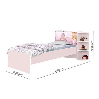 Imagem de Conjunto Quarto Infantil Guarda Roupa 2 Portas Cômoda 3 Gavetas Lara e Cama Princesa