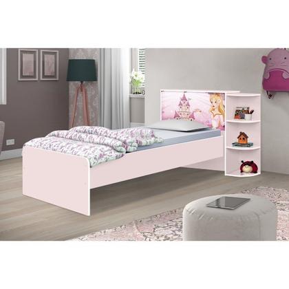 Imagem de Conjunto Quarto Infantil Guarda Roupa 2 Portas Cômoda 3 Gavetas Lara e Cama Princesa