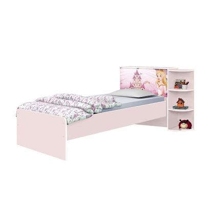 Imagem de Conjunto Quarto Infantil Guarda Roupa 2 Portas Cômoda 3 Gavetas Lara e Cama Princesa