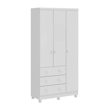 Imagem de Conjunto Quarto Infantil Guarda Roupa 3 Portas, Berço Cloe Junior Móveis Peroba