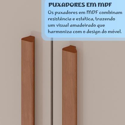 Imagem de Conjunto Quarto Infantil Guarda-roupa 4 Portas e Cômoda 6 Gavetas Sofia Espresso Móveis