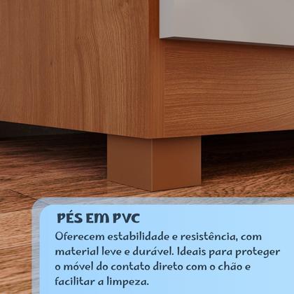 Imagem de Conjunto Quarto Infantil Guarda-roupa 4 Portas e Cômoda 6 Gavetas Sofia Espresso Móveis