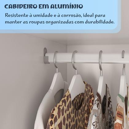 Imagem de Conjunto Quarto Infantil Guarda-roupa 4 Portas e Cômoda 6 Gavetas Sofia Espresso Móveis
