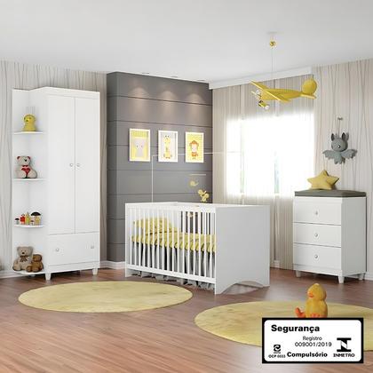 Imagem de Conjunto Quarto Infantil Gutti Berço Comoda e Guarda Roupa