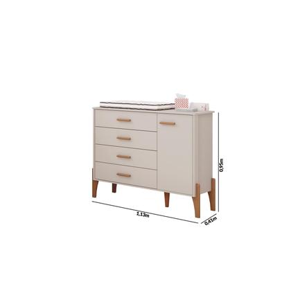 Imagem de Conjunto Quarto Infantil Iris 100% MDF- Com Berço Mini Cama e Gaveteiro Sistema Antitombamento - Moveis Estrela