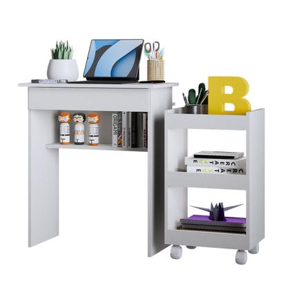 Imagem de Conjunto Quarto Infantil Mesa Escrivaninha Computador E Armário De Livros Móveis Bonatto