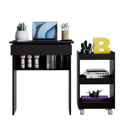 Imagem de Conjunto Quarto Infantil Mesa Escrivaninha Computador E Armário De Livros Móveis Bonatto