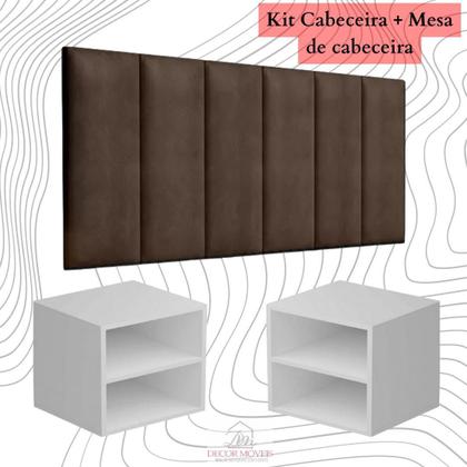 Imagem de Conjunto Quarto Mesas De Cabeceira + Cabeceira De Cama 1,40