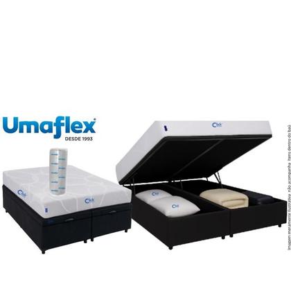 Imagem de Conjunto Queen com Cama Baú e Colchão D33 à Vácuo  Solução Perfeita para Apartamentos e Passagens Estreitas 158x198