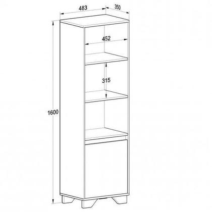 Imagem de Conjunto Rack com Painel para TV 50 Polegadas e Estante Benevello 2038