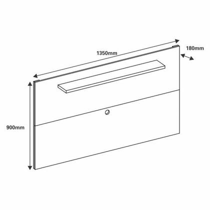 Imagem de Conjunto Rack com Painel para TV até 60 Polegadas Retrô Safira Aparador Rubi