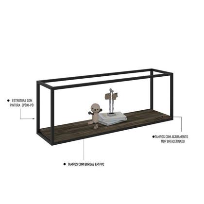 Imagem de Conjunto Rack para TV até 50 Polegadas Estante 5 Prateleiras Estilo Industrial Active Yescasa