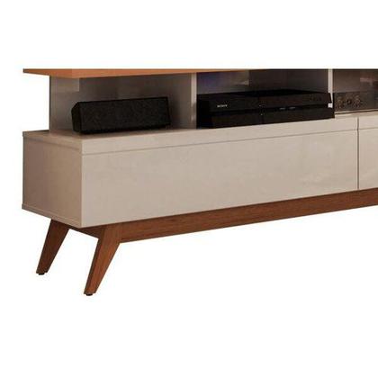 Imagem de Conjunto Rack Vivare Wood e Painel para TV até 60 Polegadas Vivare Off White Nature Móveis Giga 