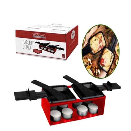 Imagem de Conjunto Raclete 13 Pçs Rechaud Derreter Queijos Kit Fondue