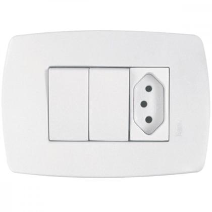 Imagem de Conjunto Rad Modular Branco 1803122 2S+1Tomada 10A