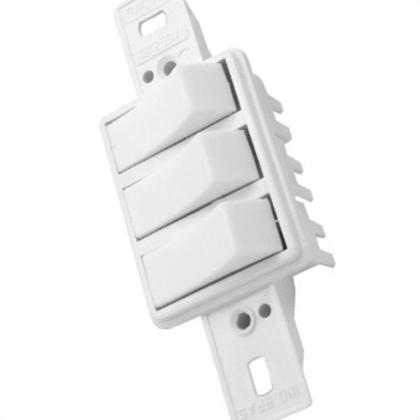 Imagem de Conjunto Rad Pollar 1901023 3 interruptores Simples S/P
