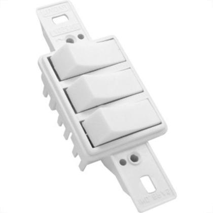 Imagem de Conjunto Rad Pollar 1901023 3 interruptores Simples S/P