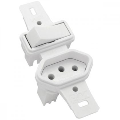 Imagem de Conjunto Rad Pollar 1901137 1S 1Tomada 10A S/P