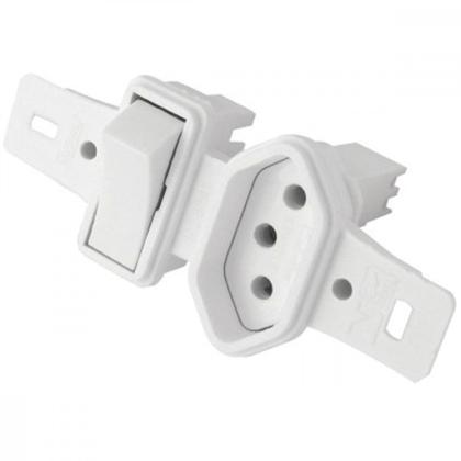 Imagem de Conjunto Rad Pollar 1901137 1S 1Tomada 10A S/P