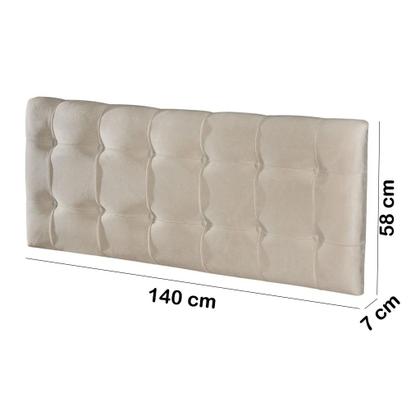 Imagem de Conjunto Recamier Baú Cabeceira Cama Milão 140 cm Sapateira Puff Closet Nicho Organizador Decoração Banco Elegante Brinquedo Calçadeira Roupas Enxoval