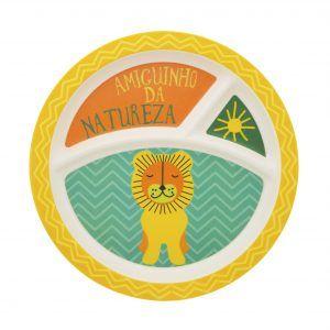 Imagem de Conjunto Refeição Infantil 5 Peças Leãozinho Oxford