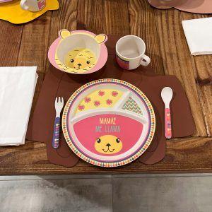 Imagem de Conjunto Refeição Infantil 5 Peças Me Lhama Oxford