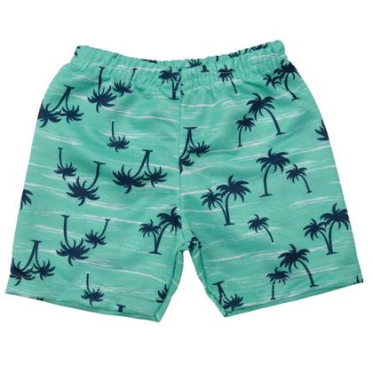 Imagem de Conjunto Regata Bege com Bermuda Estampada Menino Surf Verão