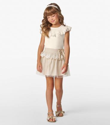 Imagem de Conjunto Regata com Saia em Cotton Leve Trick Nick Off White