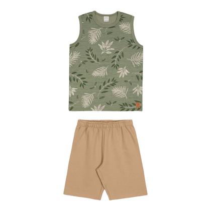 Imagem de Conjunto regata e bermuda natureza infantil menino Alakazoo