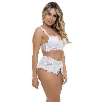Imagem de Conjunto Rendado Branco Sepie 14318 com Saia