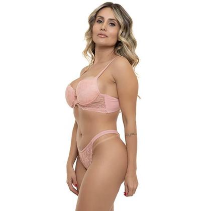 Imagem de Conjunto Rendado Rosa Sepie 24230 String