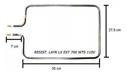 Imagem de Conjunto Resistências Elétricas Forno Layr Luxo 1200w 220v