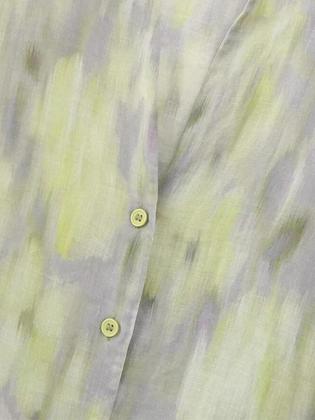 Imagem de Conjunto Retro Feminino De Algodão Camisa De Manga Longa Com Decote Em V Calças De Cintura Alta Com