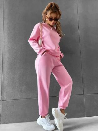 Imagem de Conjunto Roupa De Frio Moletom Feminino Flanelado Algodão