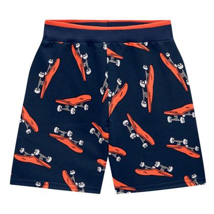 Imagem de Conjunto Roupa Infantil Menino Camiseta + Bermuda Estampa Estilosa Skate Dia a Dia Confortável