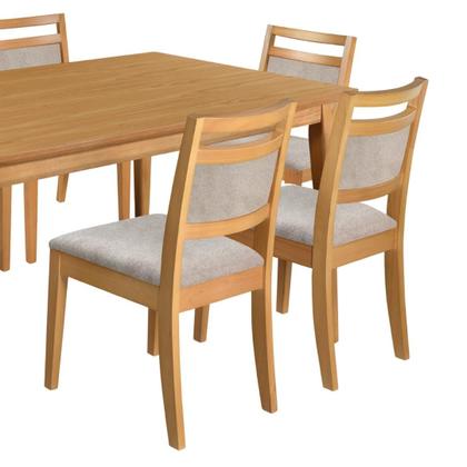 Imagem de Conjunto Rustico Sala de Jantar Mesa 1.20 c/ 4 cadeiras Madeira Maçica Luxo - Refinatto