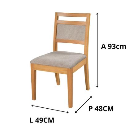 Imagem de Conjunto Rustico Sala de Jantar Mesa 1.20 c/ 4 cadeiras Madeira Maçica Luxo - Refinatto