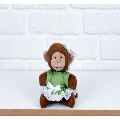 Imagem de Conjunto safari mini vestido com lese : leão, elefante, macaco e girafa - 4 pçs 