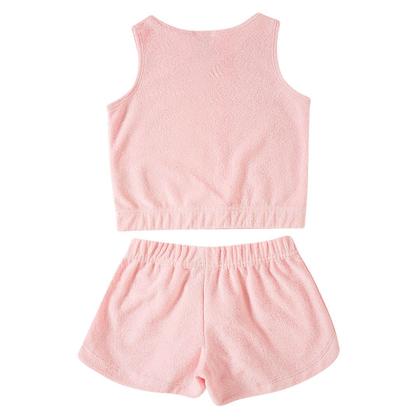 Imagem de Conjunto Saída de Praia Infantil Atoalhado Rosa Tip Top