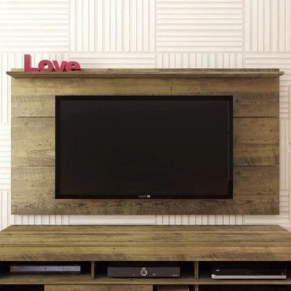 Imagem de Conjunto Sala de Estar com Rack Treviso, Painel Slim, Mesa de Centro Parati e Aparador Creta