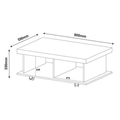 Imagem de Conjunto Sala de Estar Painel para Tv até 75 Pol com Mesa de Centro Dunas e Aparador com Espelho