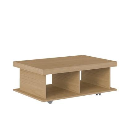 Imagem de Conjunto Sala de Estar Painel Ripado para Tv até 75 Pol Madagascar com Mesa de Centro Dunas e Mesa de Apoio