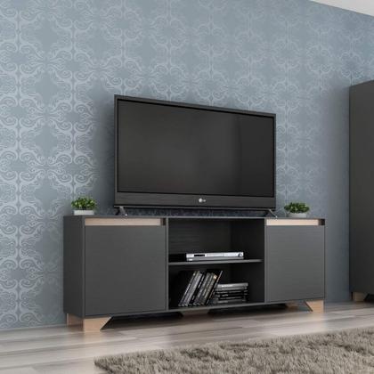 Imagem de Conjunto Sala de Estar Rack 2 Portas com Painel para Tv até 50 Polegadas Benevello