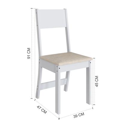 Imagem de Conjunto Sala de Jantar 1 Mesa 4 Cadeiras Viena