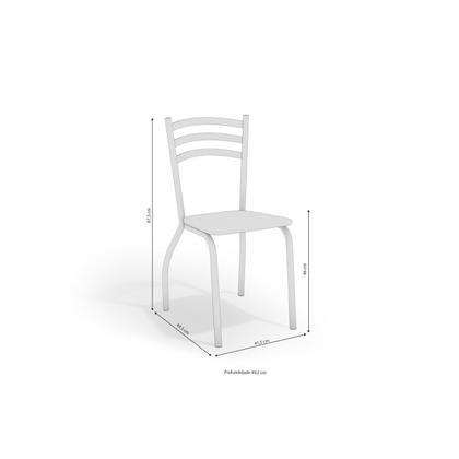 Imagem de Conjunto Sala de Jantar 1 Mesa Iguaçu Tampo Vidro Retangular 4 Cadeiras Portugal