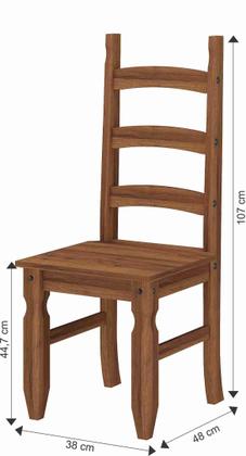 Imagem de Conjunto Sala de Jantar 1 Mesa Retangular + 6 Cadeiras Acapulco 100% Madeira maçiça