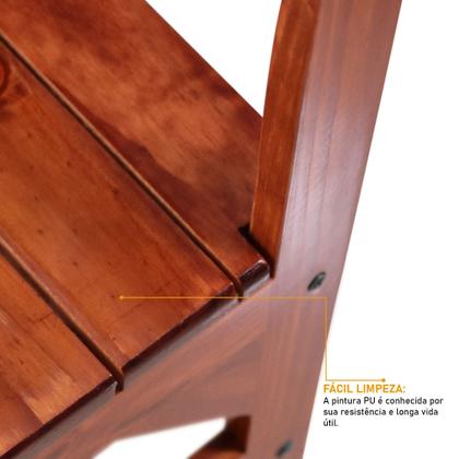 Conjunto Sala de Jantar 1 Mesa Tampo Madeira Maciça Quadrado 6 Cadeiras - Lanes Móveis Imagem de Conjunto Sala de Jantar 1 Mesa Tampo Madeira Maciça Quadrado 6 Cadeiras